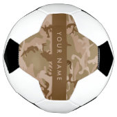 Desert Camouflage Pattern, Ihr Name, Personalisier Fußball (Gedreht)
