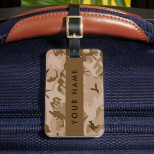 Desert Camouflage Pattern, Ihr Name, Personalisier Gepäckanhänger