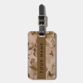 Desert Camouflage Pattern, Ihr Name, Personalisier Gepäckanhänger (Vorderseite vertikal)