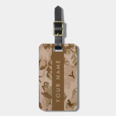 Desert Camouflage Pattern, Ihr Name, Personalisier Gepäckanhänger (Vorderseite vertikal)