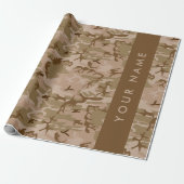 Desert Camouflage Pattern, Ihr Name, Personalisier Geschenkpapier (Ungerollt)