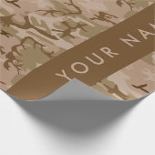 Desert Camouflage Pattern, Ihr Name, Personalisier Geschenkpapier (Ecke)