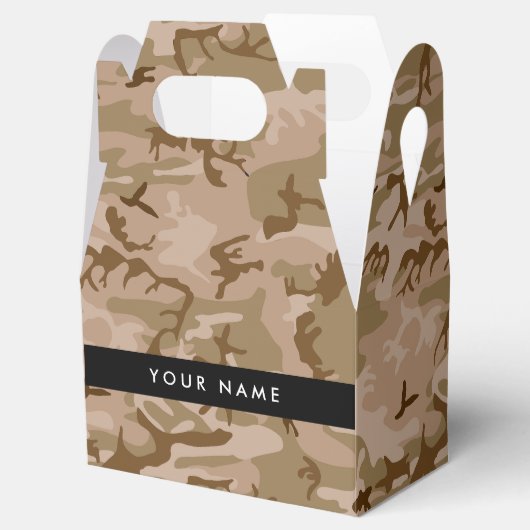 Desert Camouflage Pattern, Ihr Name, Personalisier Geschenkschachtel (Geöffnet)
