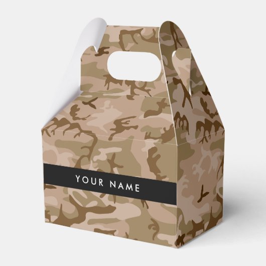 Desert Camouflage Pattern, Ihr Name, Personalisier Geschenkschachtel (Vorderseite)