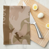 Desert Camouflage Pattern, Ihr Name, Personalisier Geschirrtuch (Viertel Falte)