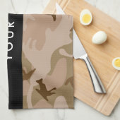 Desert Camouflage Pattern, Ihr Name, Personalisier Geschirrtuch (Viertel Falte)