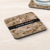Desert Camouflage Pattern, Ihr Name, Personalisier Getränkeuntersetzer (Linke Seite)