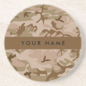 Desert Camouflage Pattern, Ihr Name, Personalisier Getränkeuntersetzer (Vorne)