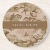 Desert Camouflage Pattern, Ihr Name, Personalisier Getränkeuntersetzer (Vorne)
