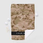 Desert Camouflage Pattern, Ihr Name, Personalisier Golfhandtuch (Insitu)