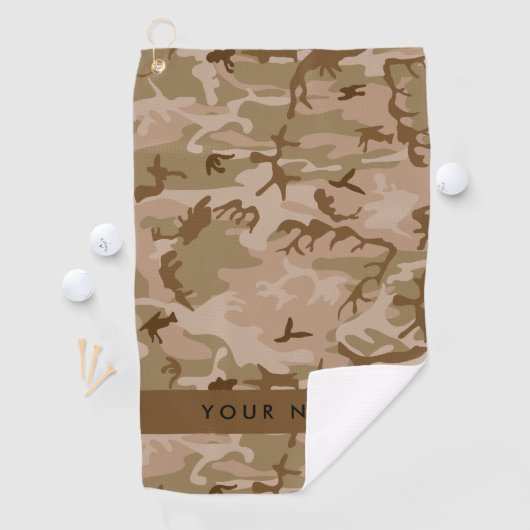 Desert Camouflage Pattern, Ihr Name, Personalisier Golfhandtuch (Insitu)