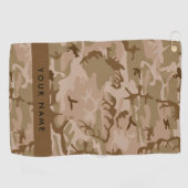 Desert Camouflage Pattern, Ihr Name, Personalisier Golfhandtuch (Horizontal)