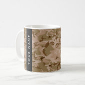 Desert Camouflage Pattern, Ihr Name, Personalisier Kaffeetasse (Vorderseite Links)