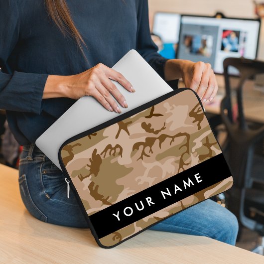Desert Camouflage Pattern, Ihr Name, Personalisier Laptopschutzhülle