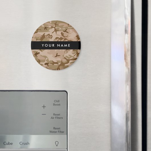 Desert Camouflage Pattern, Ihr Name, Personalisier Magnet (In Situ (Kühlschrank))