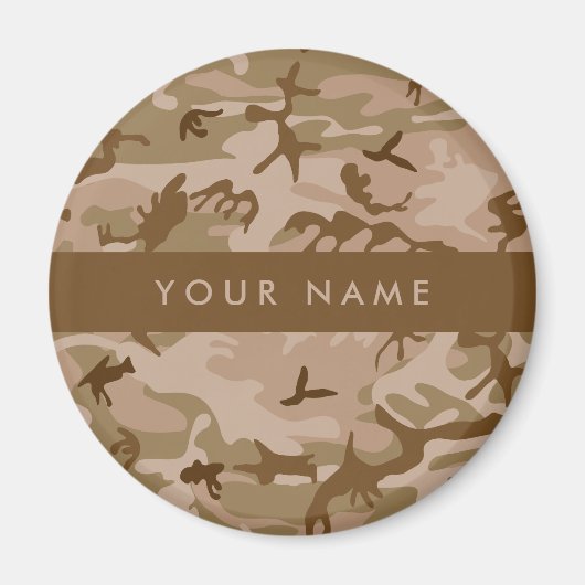 Desert Camouflage Pattern, Ihr Name, Personalisier Magnet (Vorne)