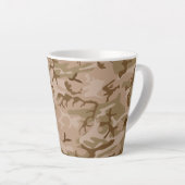 Desert Camouflage Pattern, Ihr Name, Personalisier Milchtasse (Rechte Ecke)