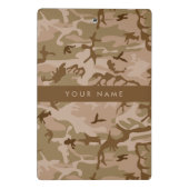 Desert Camouflage Pattern, Ihr Name, Personalisier Mini Klemmbrett (Rückseite)