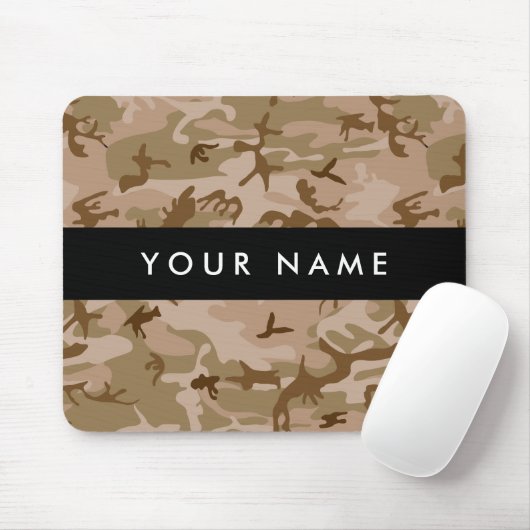 Desert Camouflage Pattern, Ihr Name, Personalisier Mousepad (Mit Mouse)