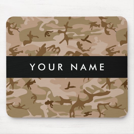 Desert Camouflage Pattern, Ihr Name, Personalisier Mousepad (Vorne)