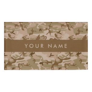 Desert Camouflage Pattern, Ihr Name, Personalisier Namenschild