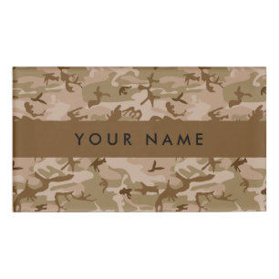 Desert Camouflage Pattern, Ihr Name, Personalisier Namenschild