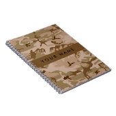 Desert Camouflage Pattern, Ihr Name, Personalisier Notizblock (Rechte Seite)