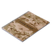 Desert Camouflage Pattern, Ihr Name, Personalisier Notizblock (Linke Seite)