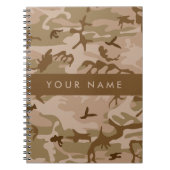 Desert Camouflage Pattern, Ihr Name, Personalisier Notizblock (Vorderseite)