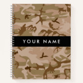 Desert Camouflage Pattern, Ihr Name, Personalisier Notizblock (Vorderseite)