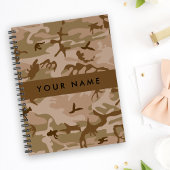 Desert Camouflage Pattern, Ihr Name, Personalisier Notizblock