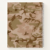 Desert Camouflage Pattern, Ihr Name, Personalisier Notizblock (Rückseite)