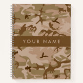 Desert Camouflage Pattern, Ihr Name, Personalisier Notizblock (Vorderseite)