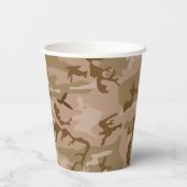 Desert Camouflage Pattern, Ihr Name, Personalisier Pappbecher (Rückseite)