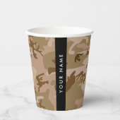 Desert Camouflage Pattern, Ihr Name, Personalisier Pappbecher (Vorderseite)