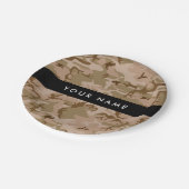 Desert Camouflage Pattern, Ihr Name, Personalisier Pappteller (Schrägansicht)