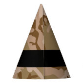 Desert Camouflage Pattern, Ihr Name, Personalisier Partyhütchen (Rückseite)