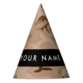 Desert Camouflage Pattern, Ihr Name, Personalisier Partyhütchen