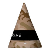 Desert Camouflage Pattern, Ihr Name, Personalisier Partyhütchen (Rechts)
