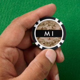 Desert Camouflage Pattern, Ihr Name, Personalisier Pokerchips