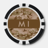Desert Camouflage Pattern, Ihr Name, Personalisier Pokerchips (Vorderseite)