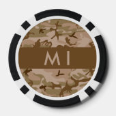 Desert Camouflage Pattern, Ihr Name, Personalisier Pokerchips (Rückseite)