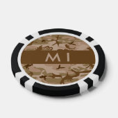 Desert Camouflage Pattern, Ihr Name, Personalisier Pokerchips (Einzeln)