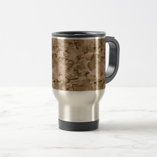Desert Camouflage Pattern, Ihr Name, Personalisier Reisebecher (VorderseiteRechts)