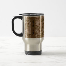Desert Camouflage Pattern, Ihr Name, Personalisier Reisebecher