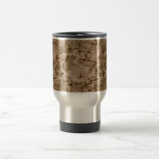 Desert Camouflage Pattern, Ihr Name, Personalisier Reisebecher (Mittel)