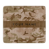 Desert Camouflage Pattern, Ihr Name, Personalisier Schneidebrett (Vorderseite)