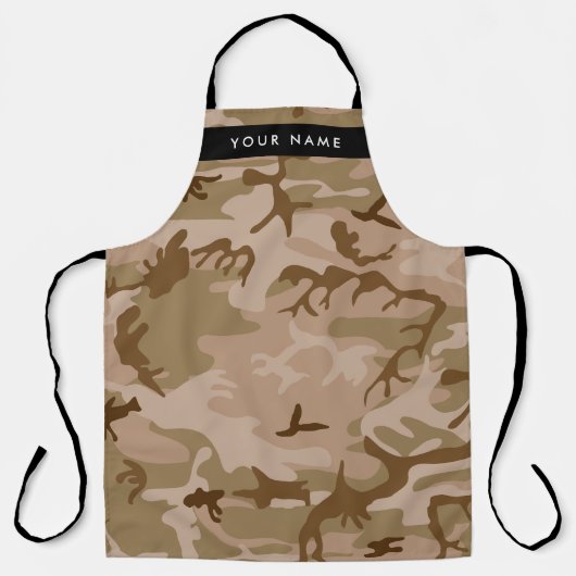 Desert Camouflage Pattern, Ihr Name, Personalisier Schürze (Vorderseite)