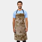 Desert Camouflage Pattern, Ihr Name, Personalisier Schürze (Getragen)