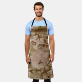 Desert Camouflage Pattern, Ihr Name, Personalisier Schürze (Getragen)